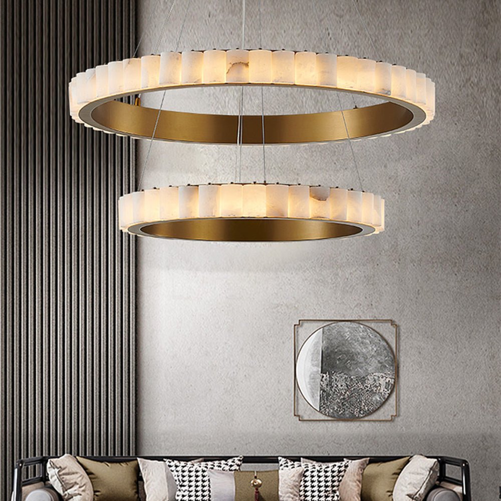 Berelgrove Alabaster Chandelier-Moonnatur