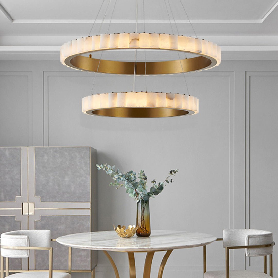 Berelgrove Alabaster Chandelier-Moonnatur