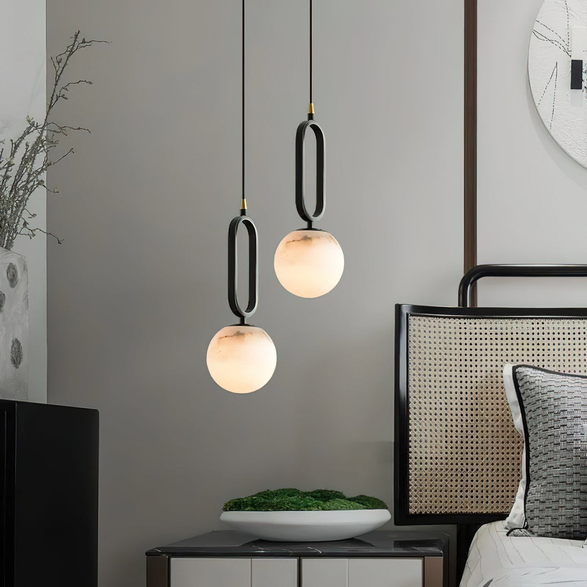 Rildenelis Alabaster Pendant Light-Moonnatur