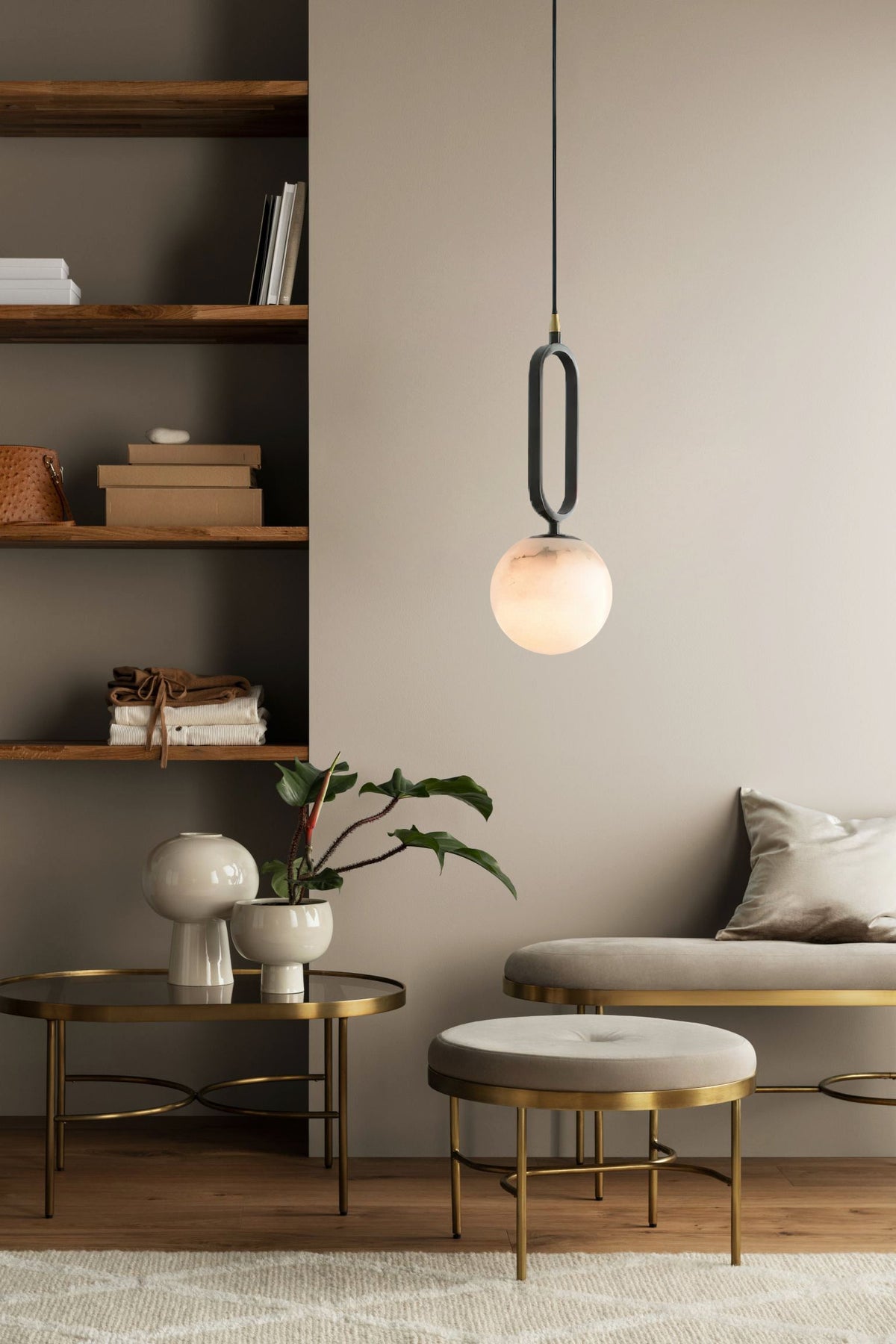 Rildenelis Alabaster Pendant Light-Moonnatur