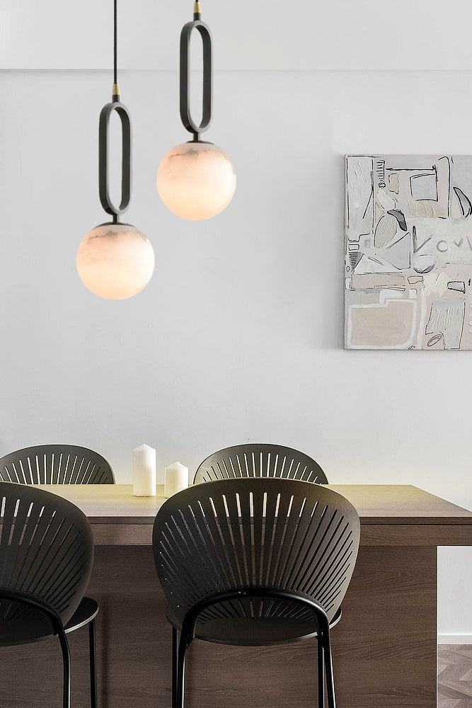 Rildenelis Alabaster Pendant Light-Moonnatur