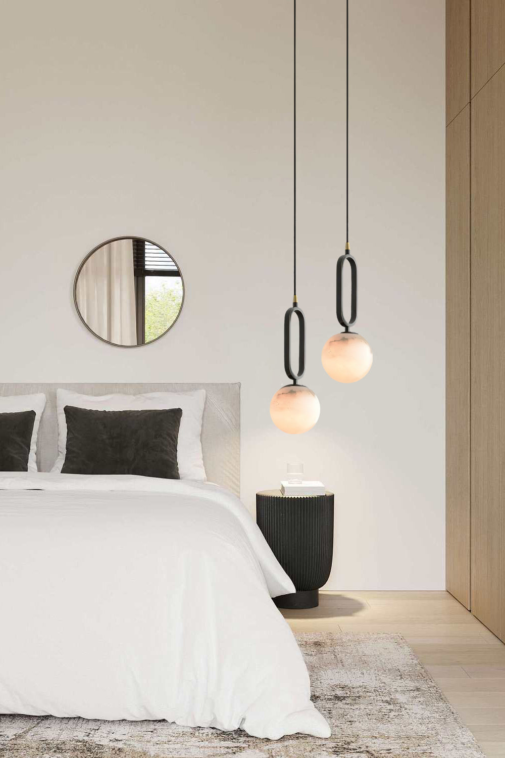 Rildenelis Alabaster Pendant Light-Moonnatur
