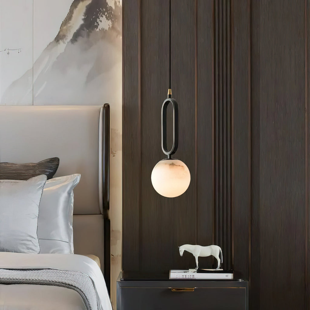 Rildenelis Alabaster Pendant Light-Moonnatur