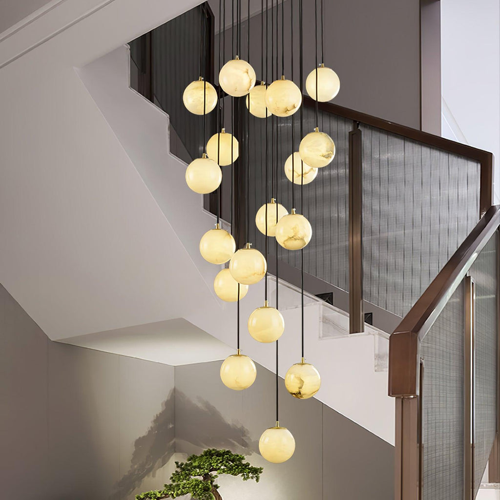 Vardenwood Alabaster Pendant Light-Moonnatur