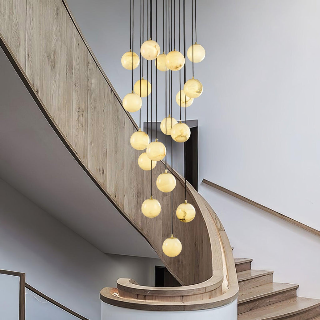 Vardenwood Alabaster Pendant Light-Moonnatur