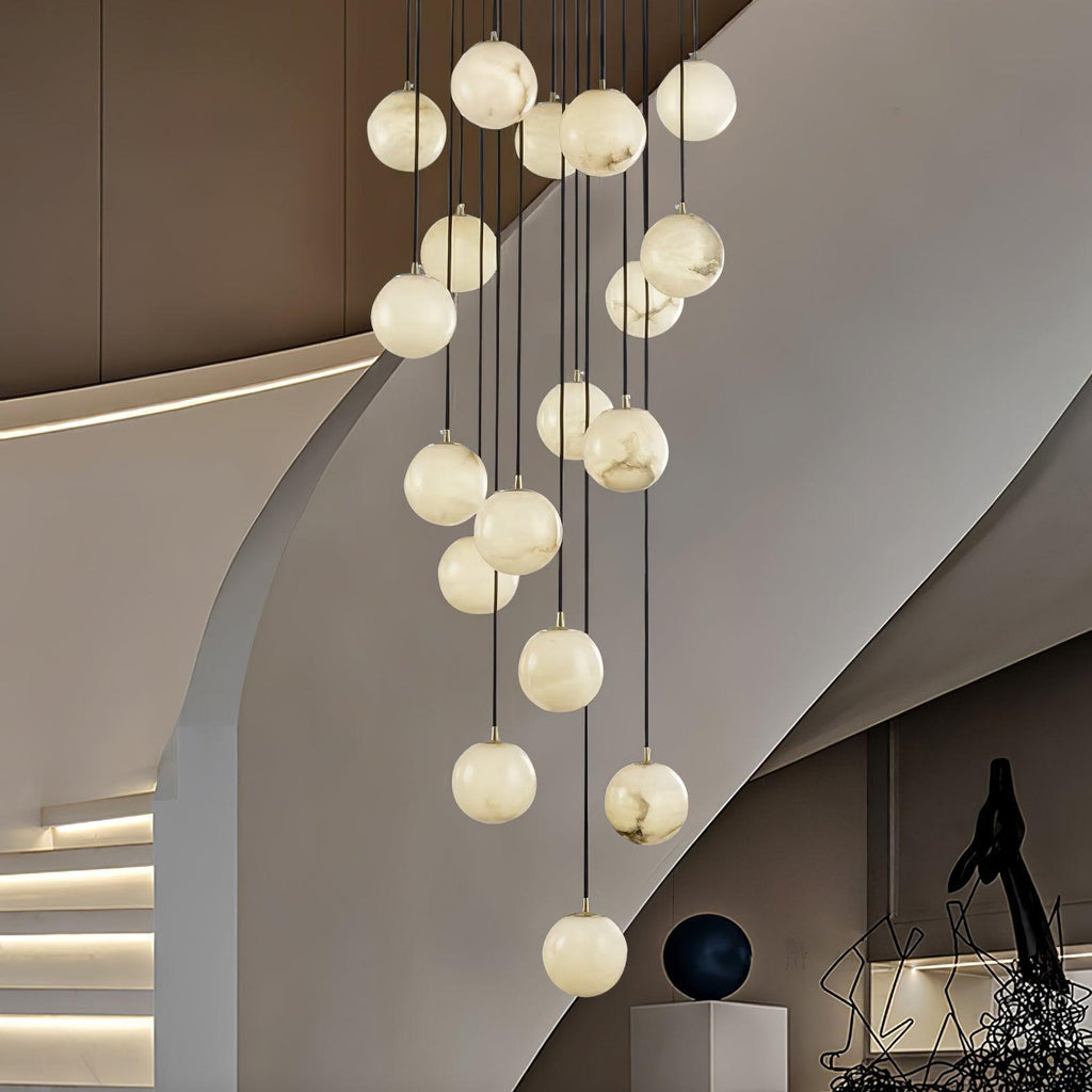Vardenwood Alabaster Pendant Light-Moonnatur