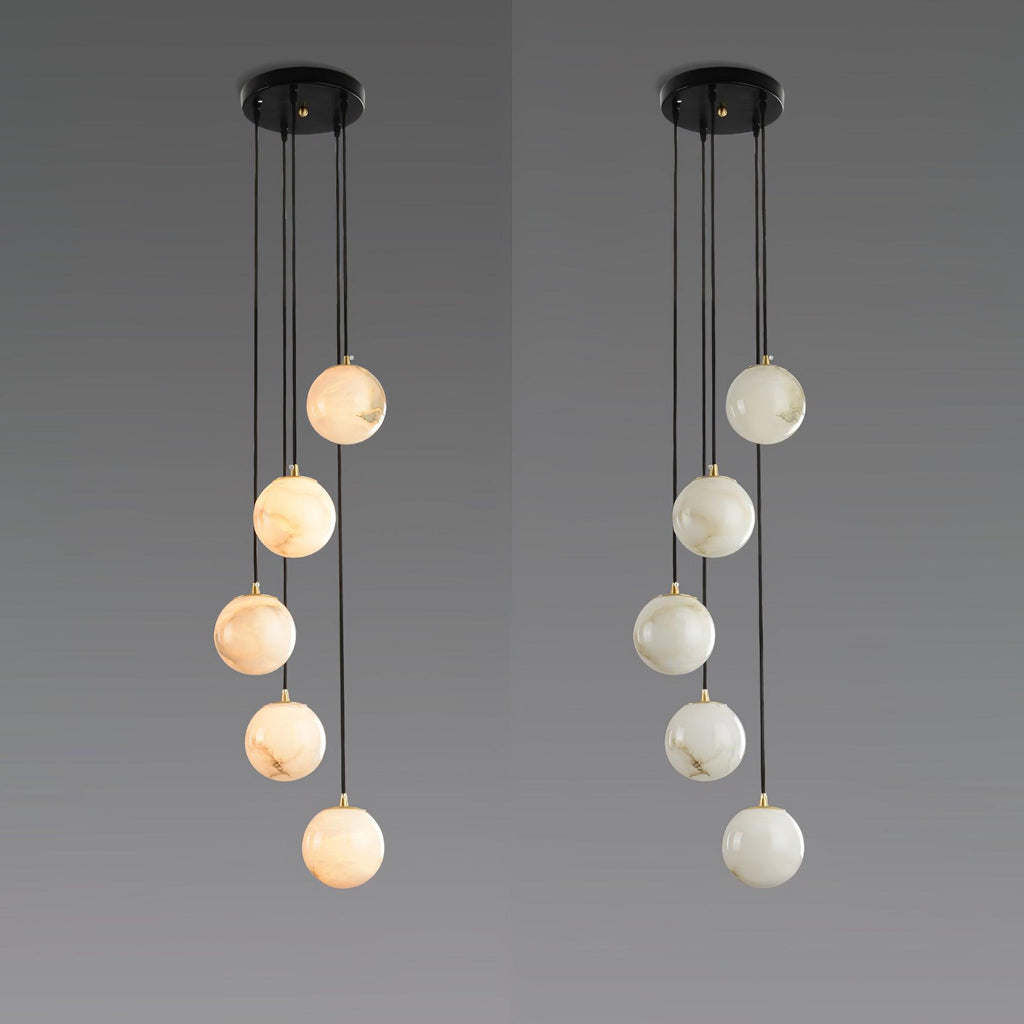 Vardenwood Alabaster Pendant Light-Moonnatur