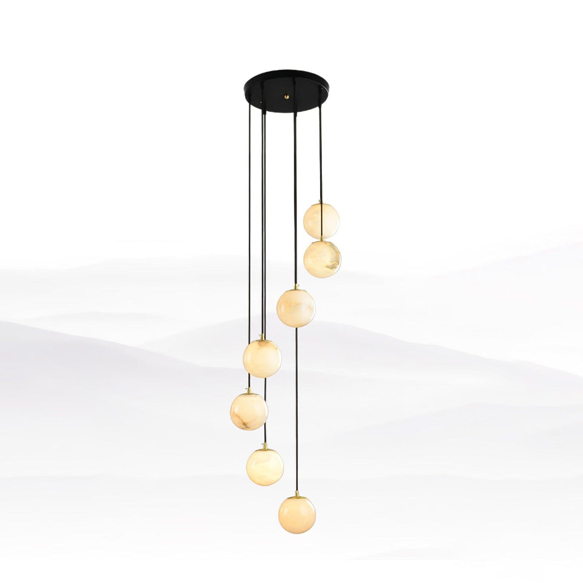 Vardenwood Alabaster Pendant Light-Moonnatur