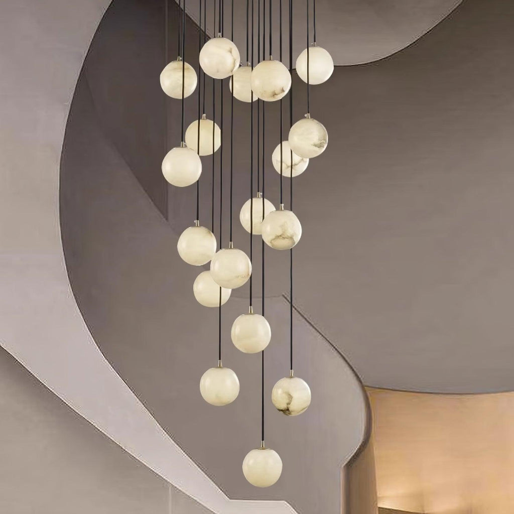 Vardenwood Alabaster Pendant Light-Moonnatur