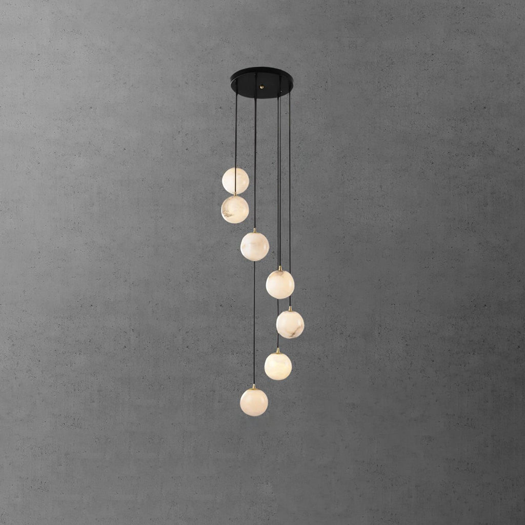 Vardenwood Alabaster Pendant Light-Moonnatur