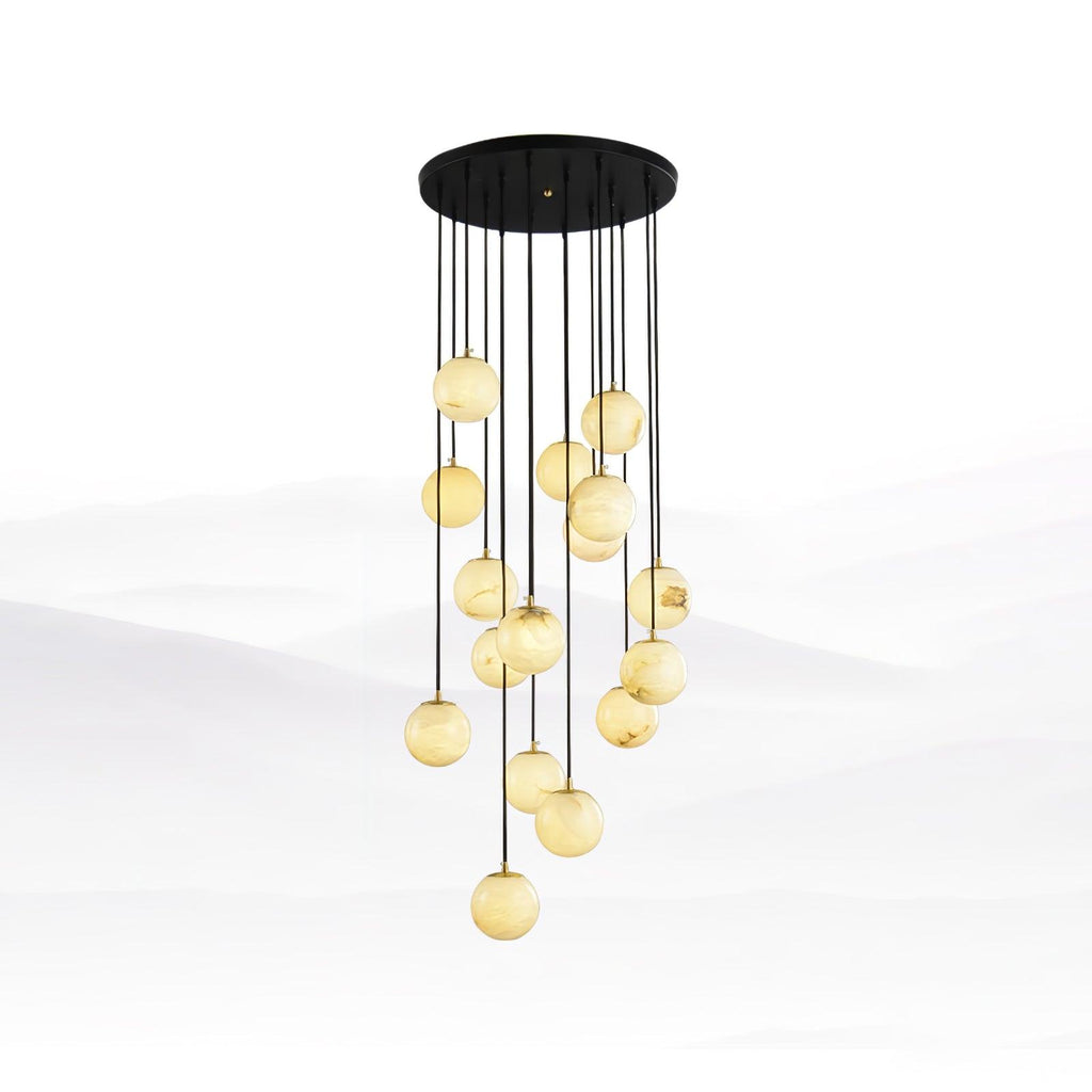 Vardenwood Alabaster Pendant Light-Moonnatur