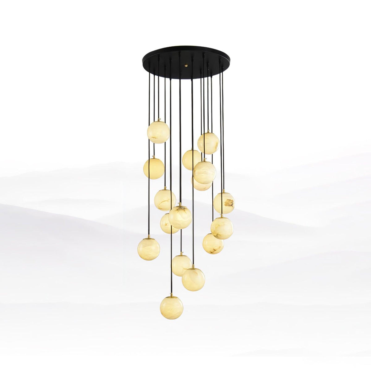 Vardenwood Alabaster Pendant Light-Moonnatur