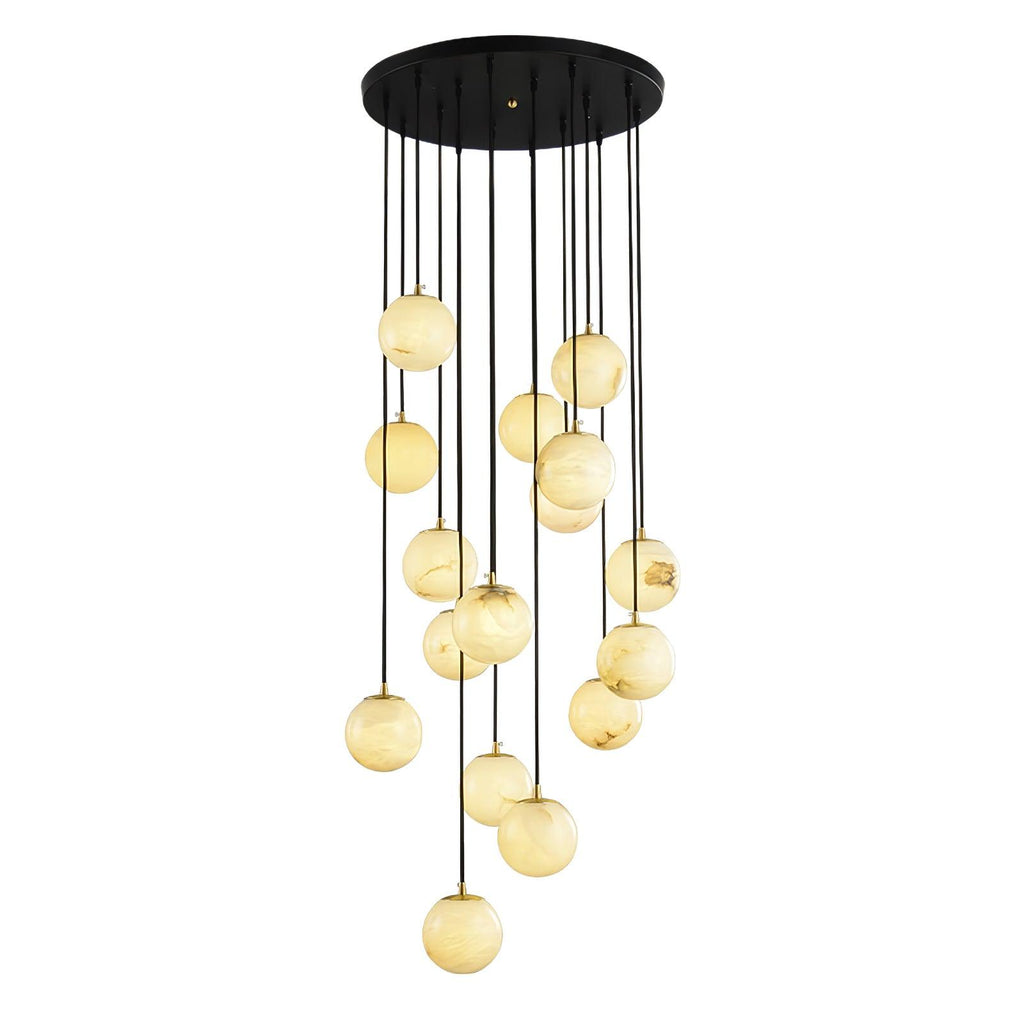 Vardenwood Alabaster Pendant Light-Moonnatur
