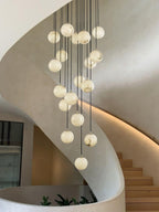 Vardenwood Alabaster Pendant Light-Moonnatur