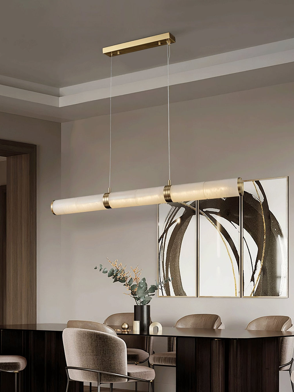 Norrelena Alabaster Pendant Light-Moonnatur