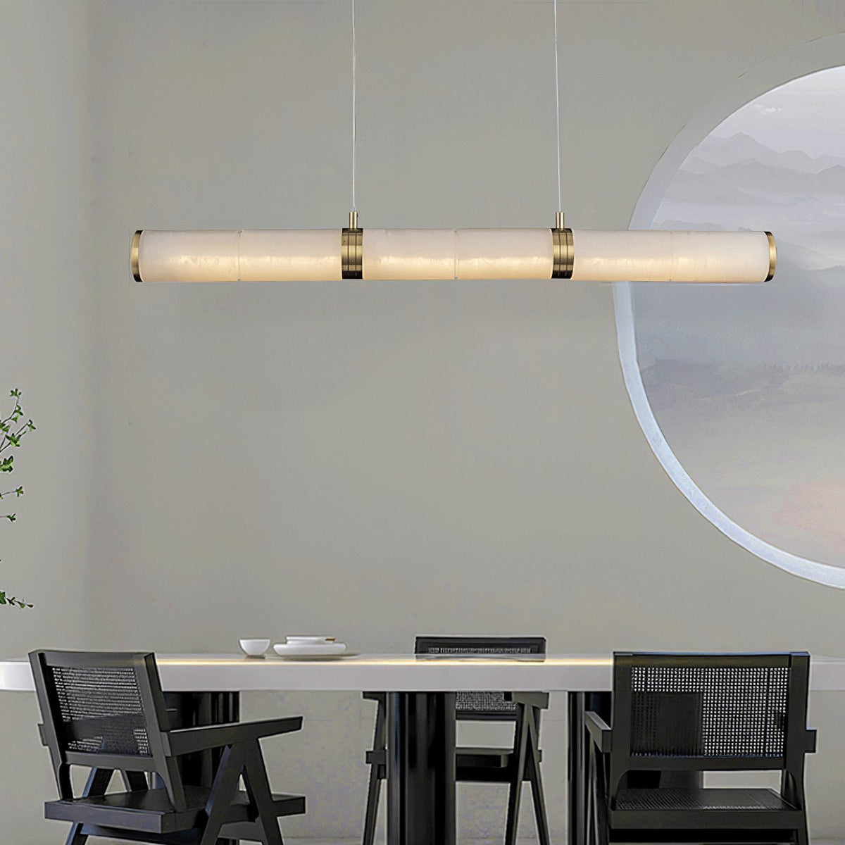 Norrelena Alabaster Pendant Light-Moonnatur