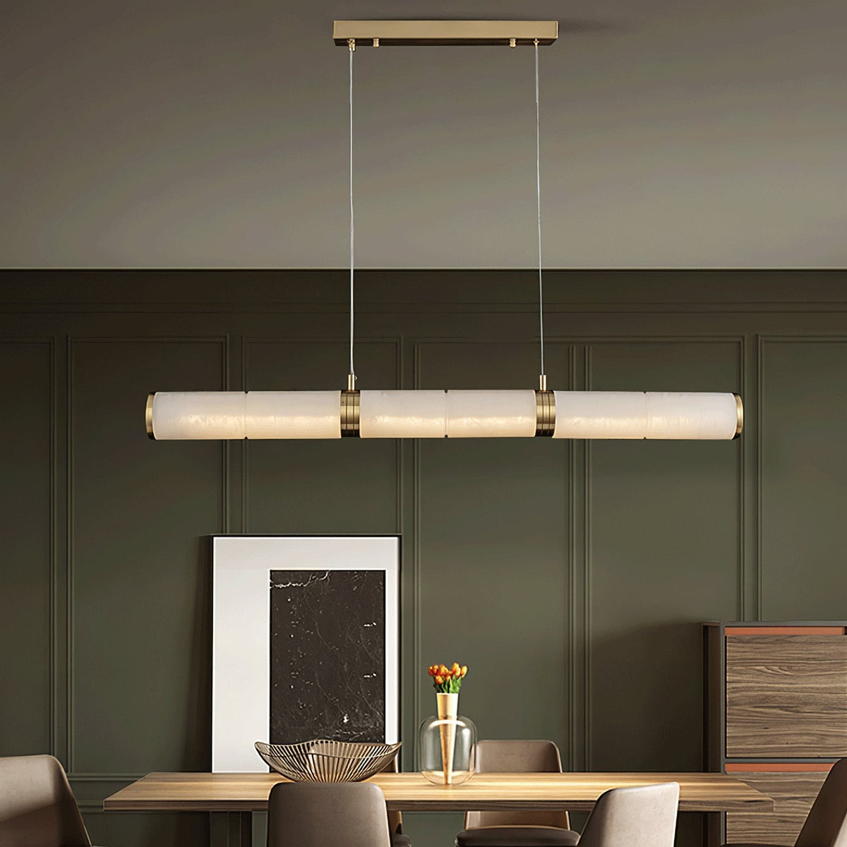 Norrelena Alabaster Pendant Light-Moonnatur