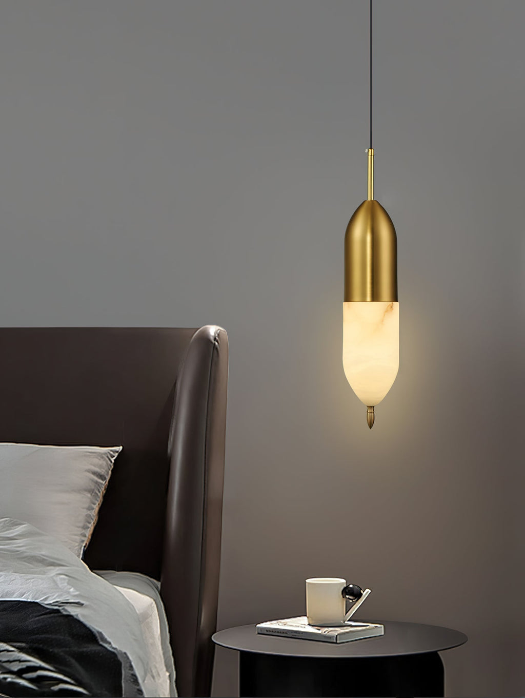 Ravenslynne Alabaster Pendant Light-Moonnatur