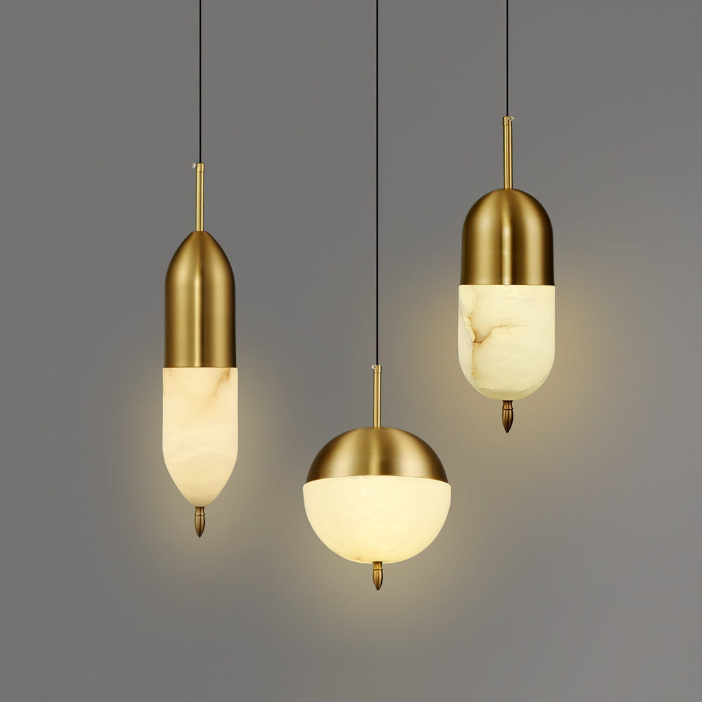 Ravenslynne Alabaster Pendant Light-Moonnatur