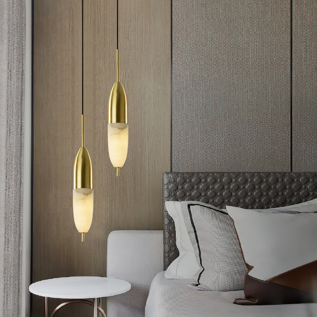 Ravenslynne Alabaster Pendant Light-Moonnatur