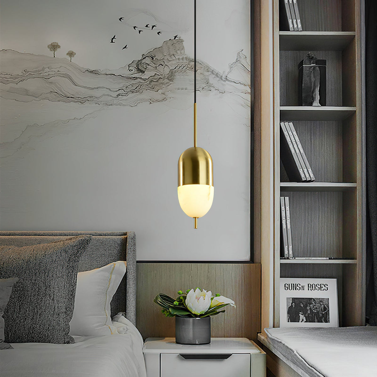 Ravenslynne Alabaster Pendant Light-Moonnatur