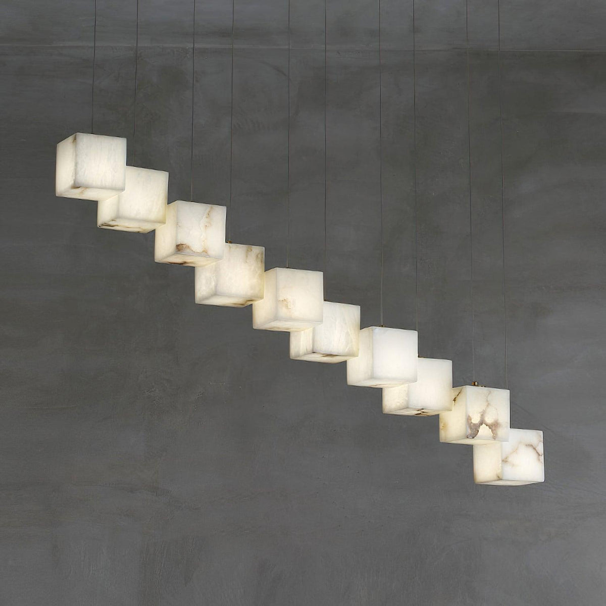 Auberdale Alabaster Chandelier-Moonnatur