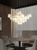 Auberdale Alabaster Chandelier-Moonnatur