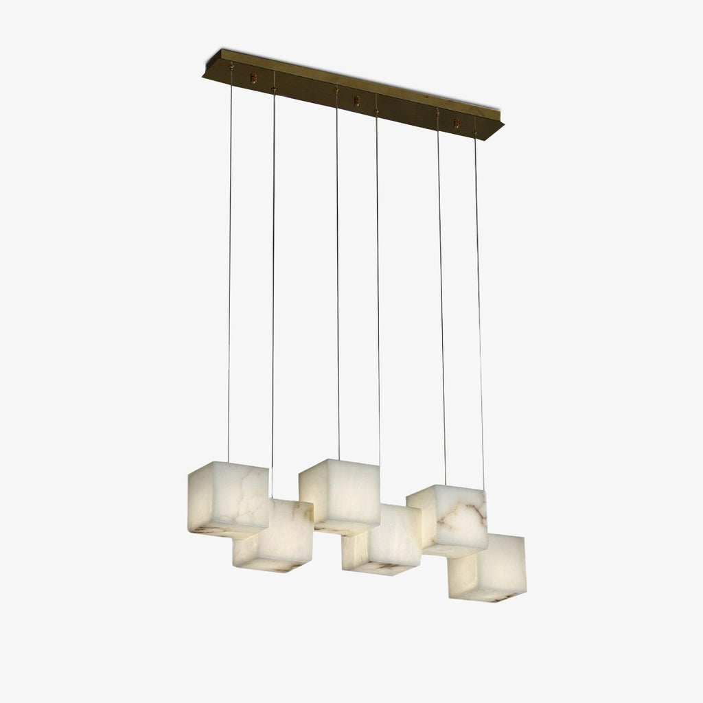 Auberdale Alabaster Chandelier-Moonnatur