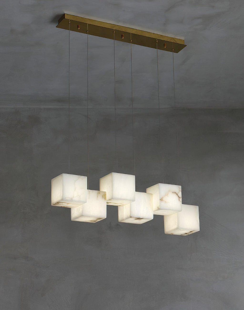 Auberdale Alabaster Chandelier-Moonnatur