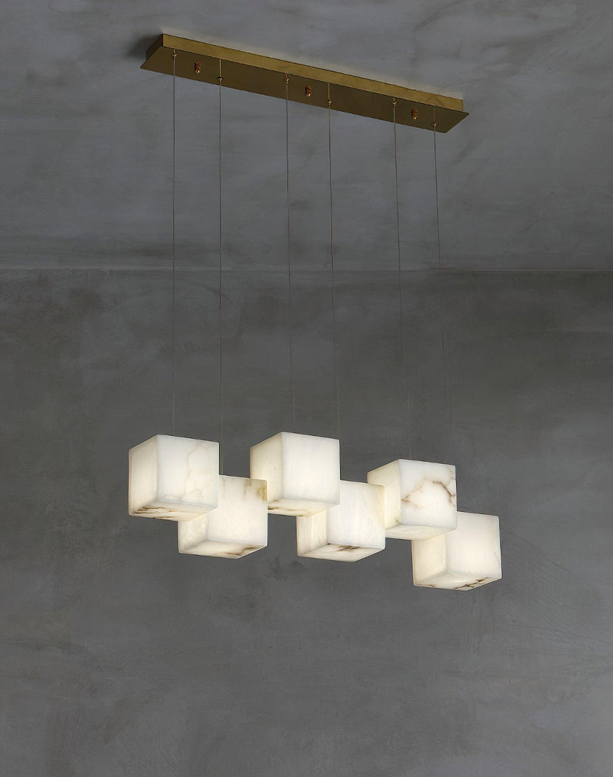 Auberdale Alabaster Chandelier-Moonnatur