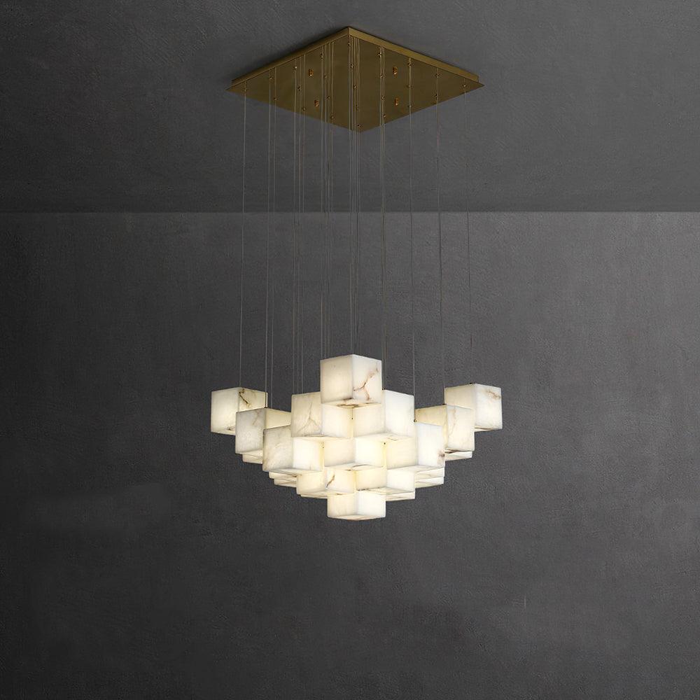 Auberdale Alabaster Chandelier-Moonnatur