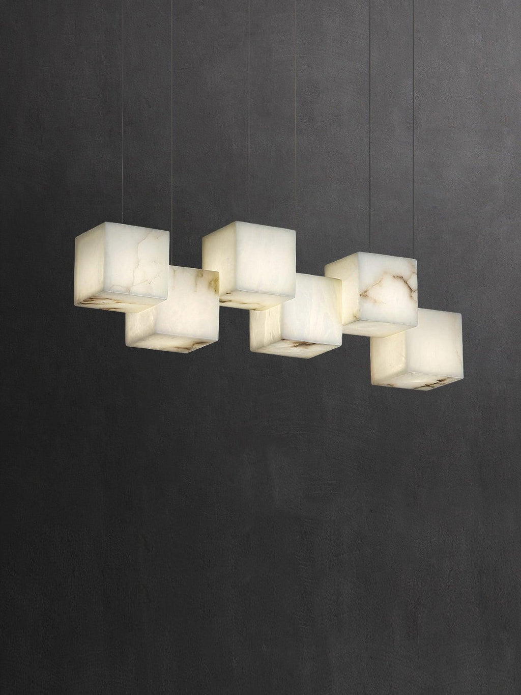 Auberdale Alabaster Chandelier-Moonnatur