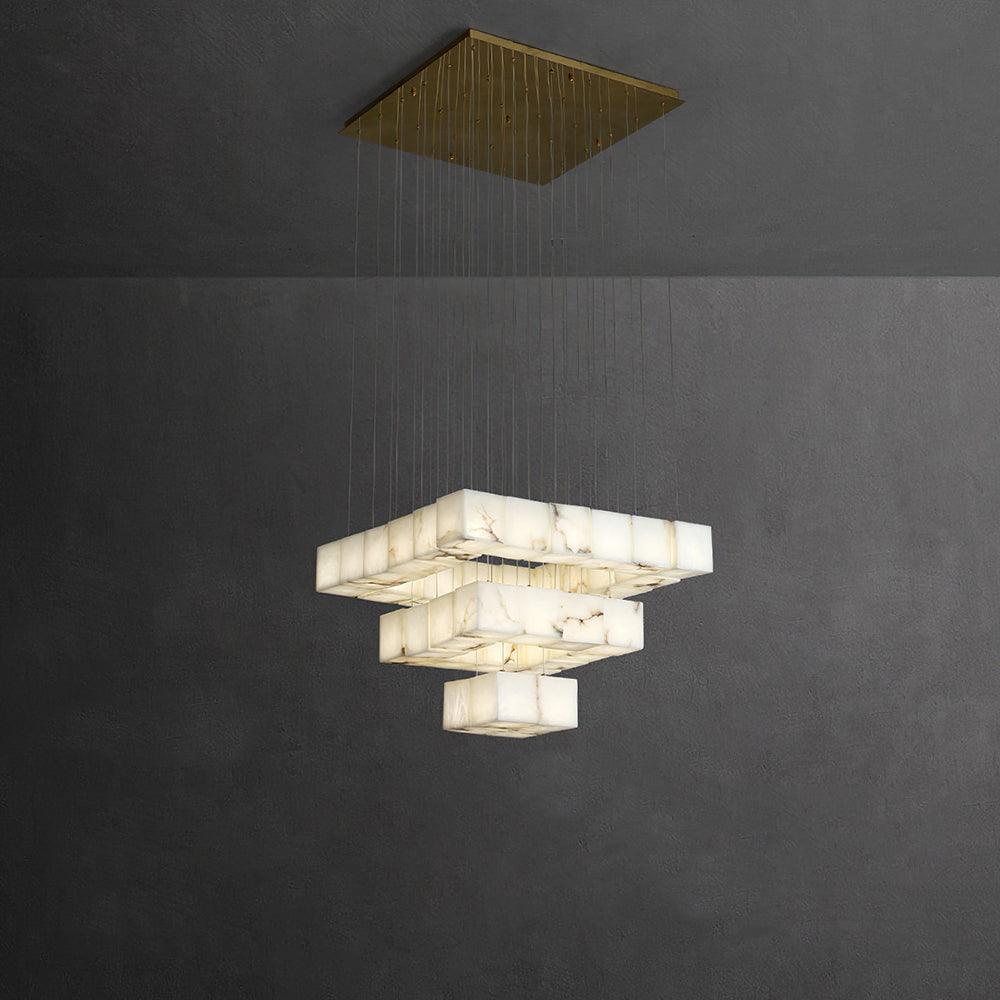 Auberdale Alabaster Chandelier-Moonnatur