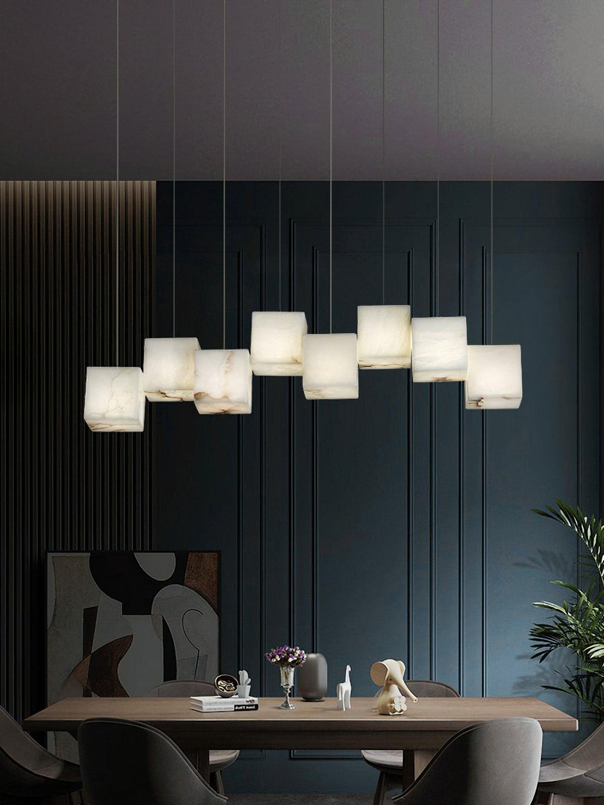 Auberdale Alabaster Chandelier-Moonnatur