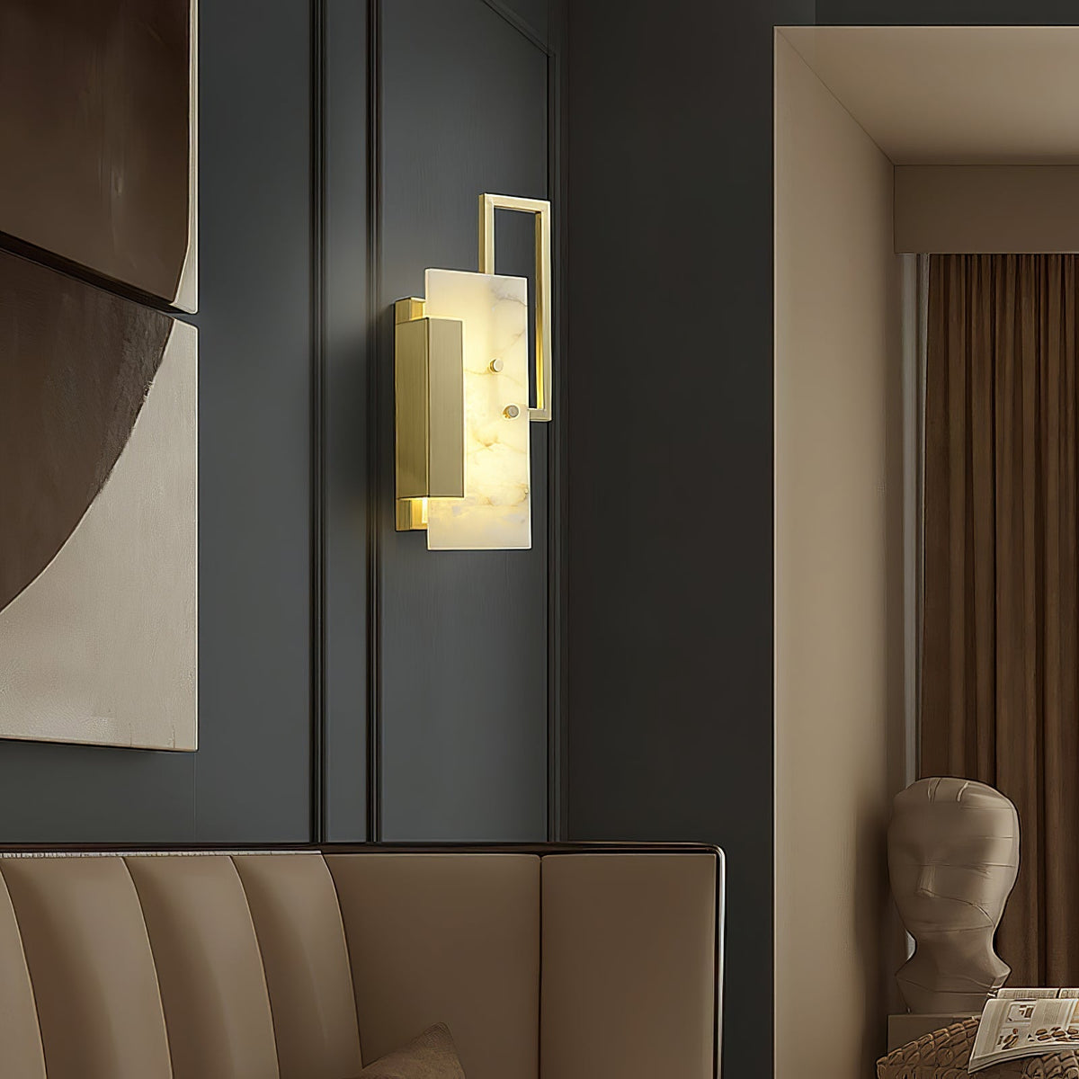 Inverwood Alabaster Wall Light-Moonnatur