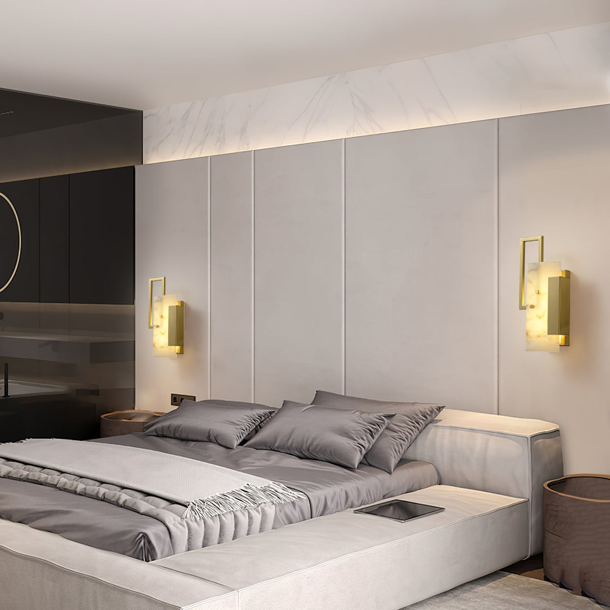 Inverwood Alabaster Wall Light-Moonnatur