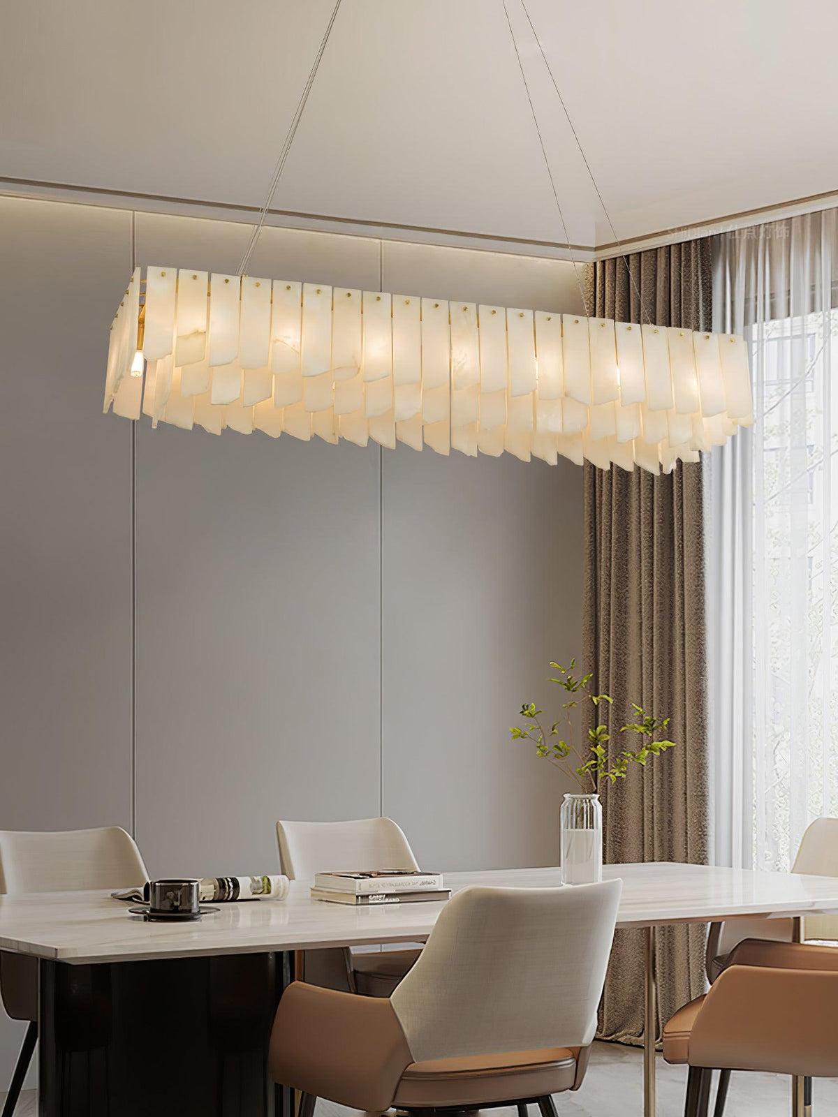 Darneliel Alabaster Chandelier-Moonnatur