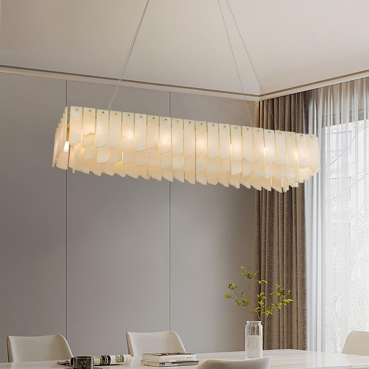 Darneliel Alabaster Chandelier-Moonnatur