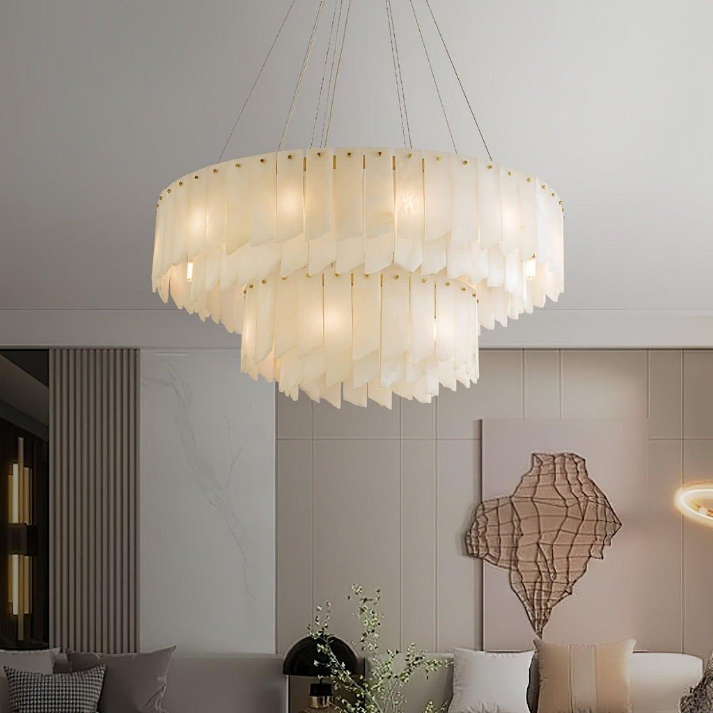 Darneliel Alabaster Chandelier-Moonnatur