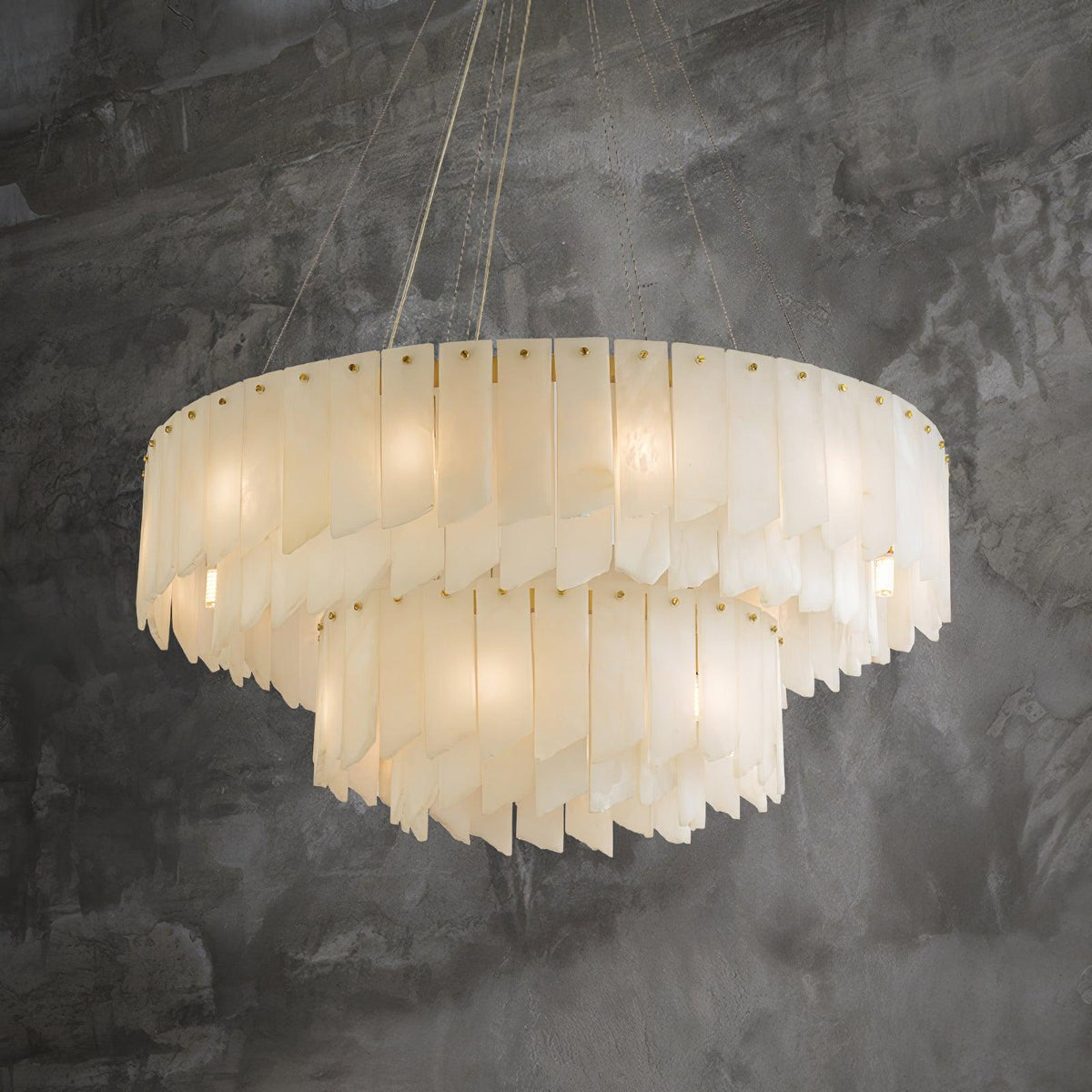 Darneliel Alabaster Chandelier-Moonnatur