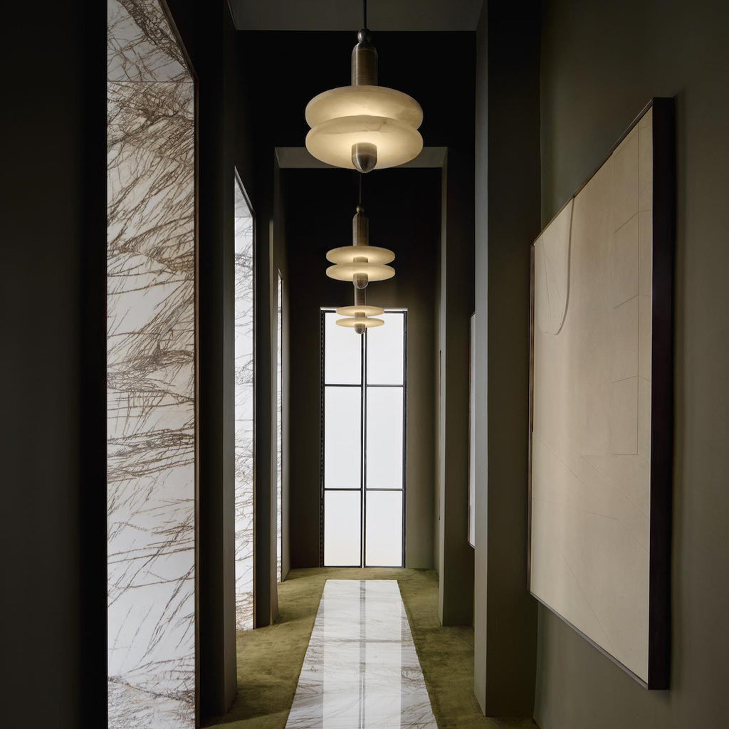 Quenelwynne Alabaster Pendant Light-Moonnatur