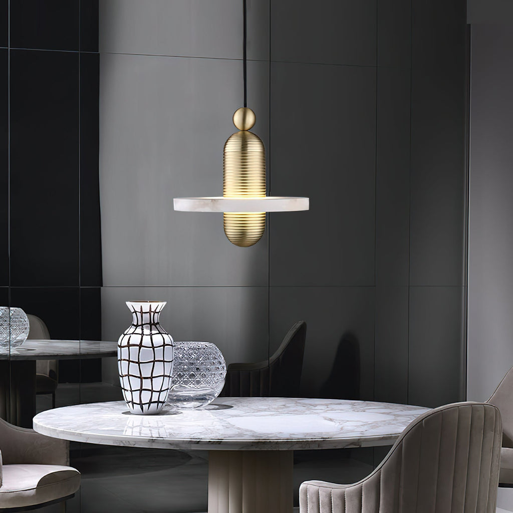 Quenelwynne Alabaster Pendant Light-Moonnatur