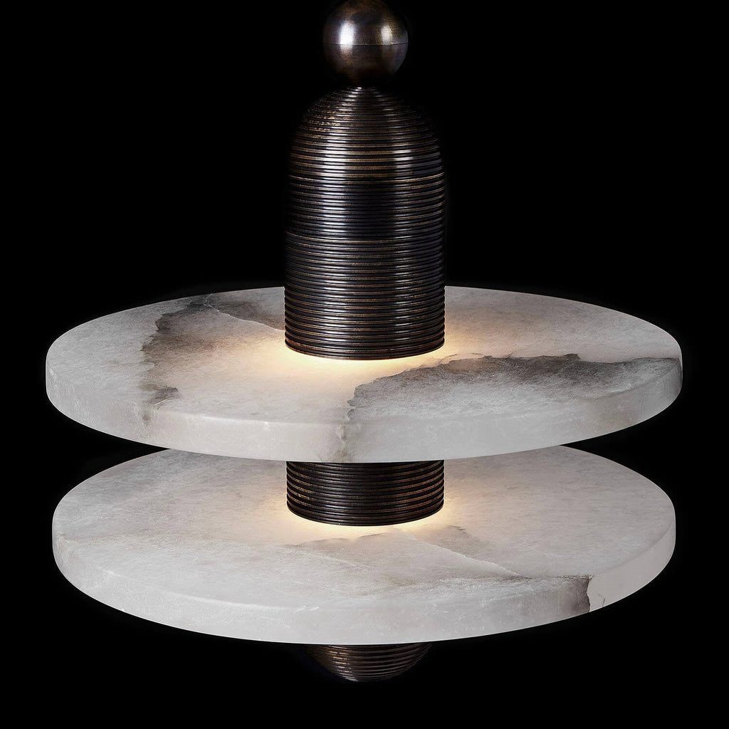 Quenelwynne Alabaster Pendant Light-Moonnatur