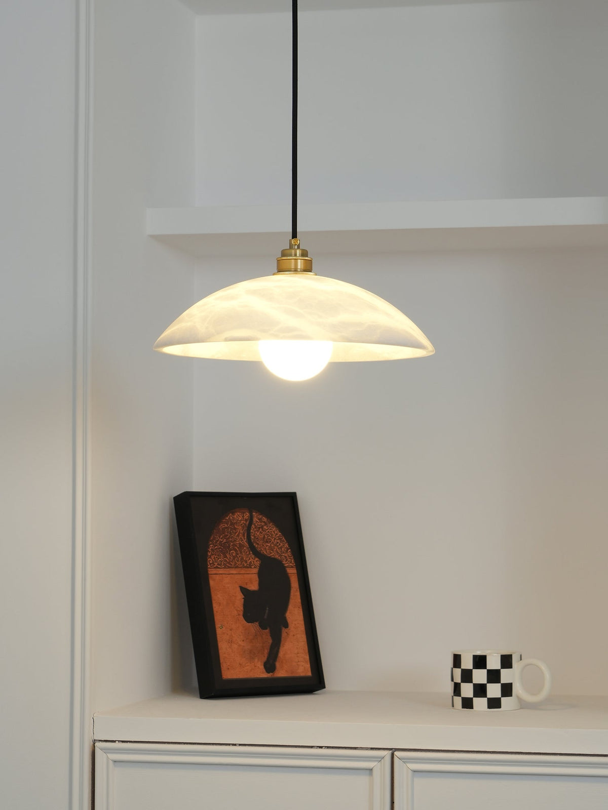 Penrelwyn Alabaster Pendant Light-Moonnatur