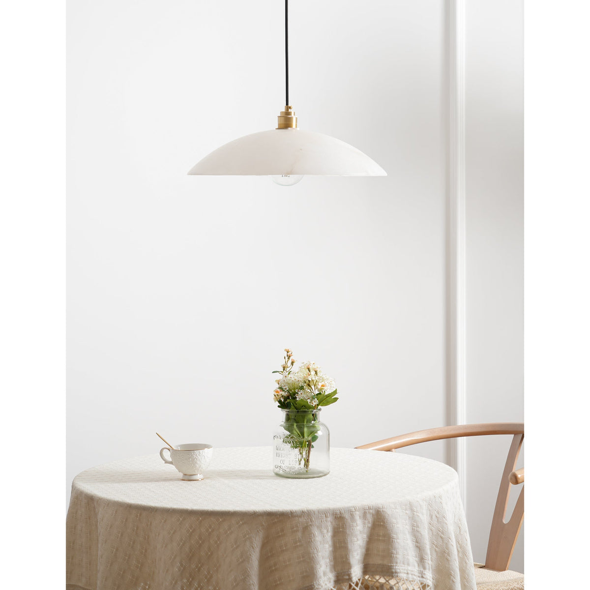Penrelwyn Alabaster Pendant Light-Moonnatur