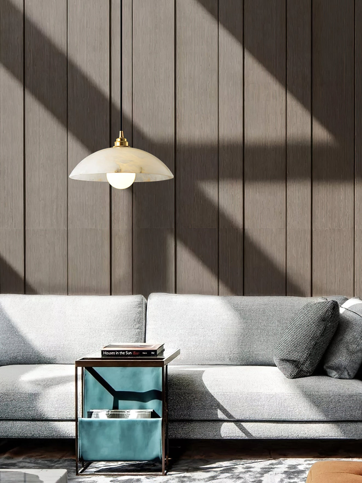 Penrelwyn Alabaster Pendant Light-Moonnatur