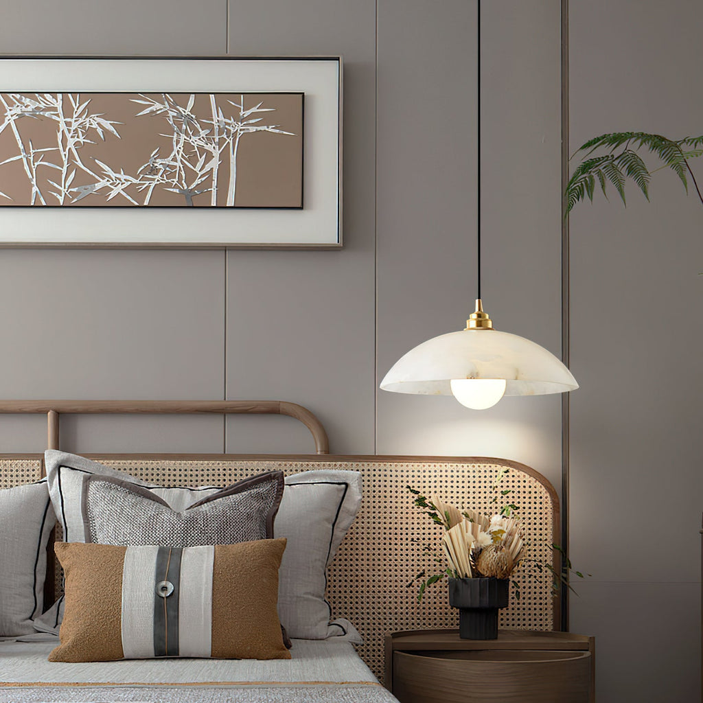 Penrelwyn Alabaster Pendant Light-Moonnatur