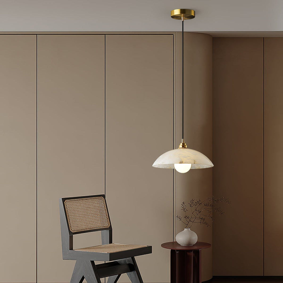Penrelwyn Alabaster Pendant Light-Moonnatur