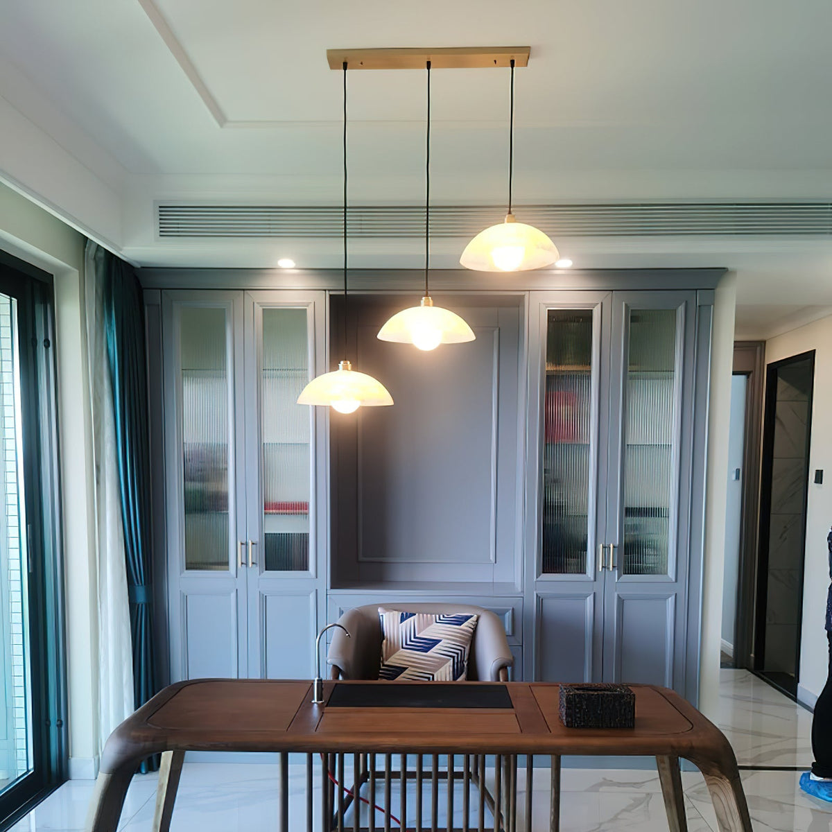 Penrelwyn Alabaster Pendant Light-Moonnatur