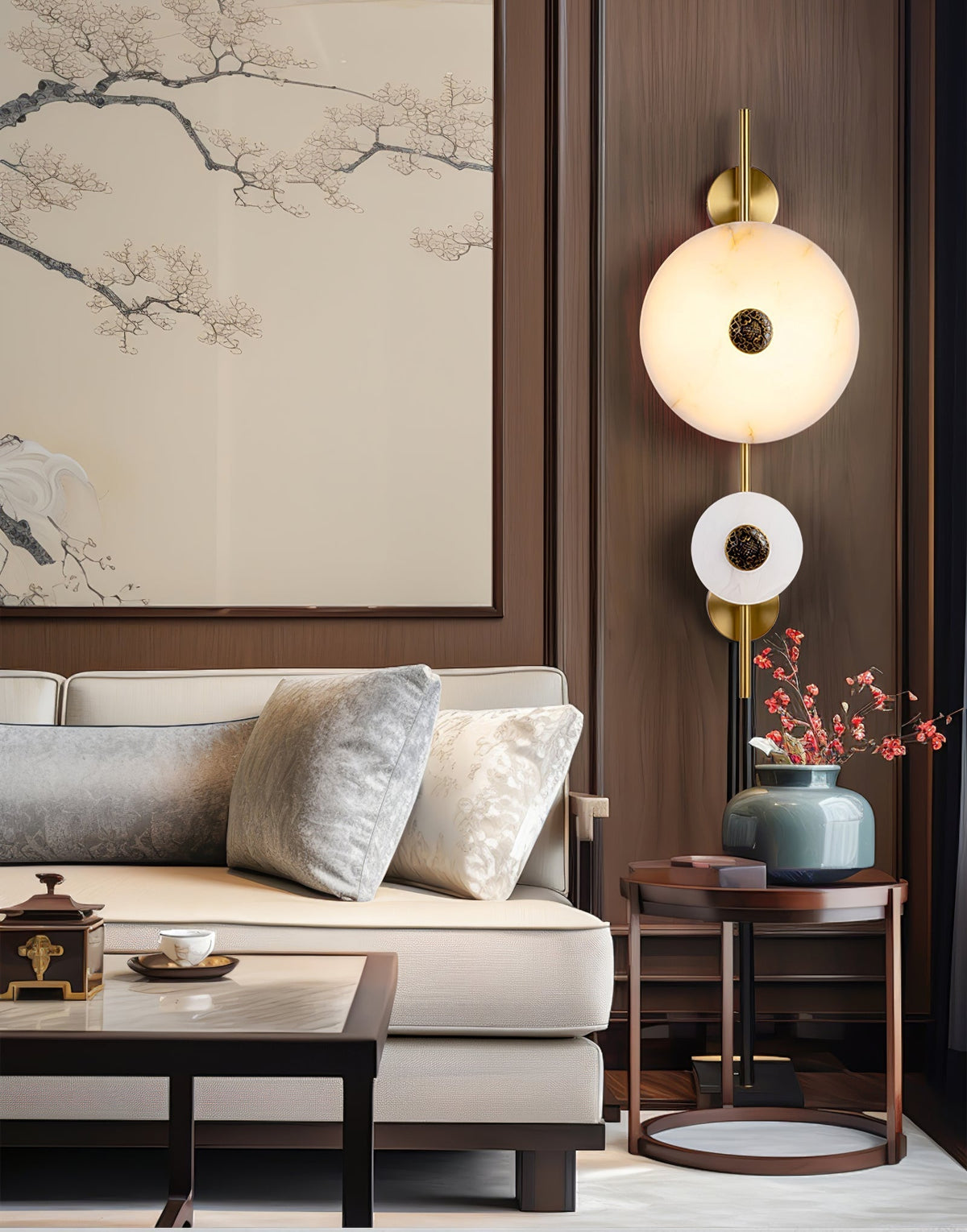 Oreniel Alabaster Wall Light-Moonnatur
